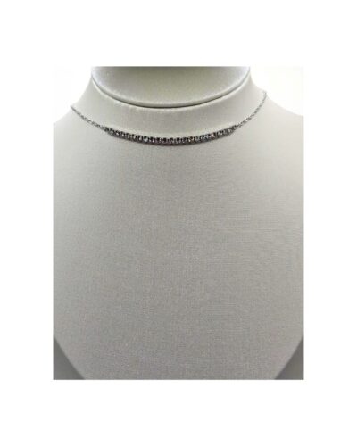 Κολιέ με Ασημένια Αλυσίδα και Μικρά Στρας Κοντά