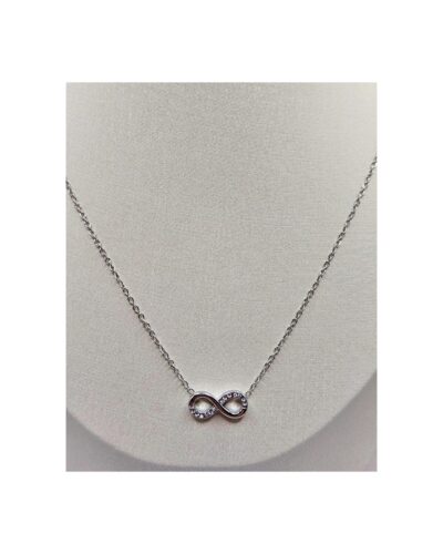 Κολιέ με Ασημένια Αλυσίδα με το Άπειρο κοντά