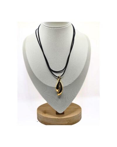 Κολιέ με Κορδόνι και Χρυσό Στοιχείο