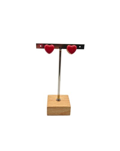 Σκουλαρίκια Καρδιές Κόκκινα