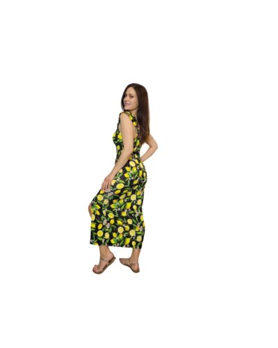 φόρεμα print λεμόνι πλάι