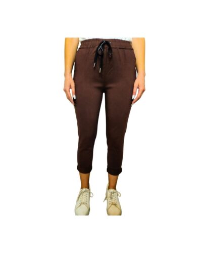 Plush Size παντελόνι καφέ