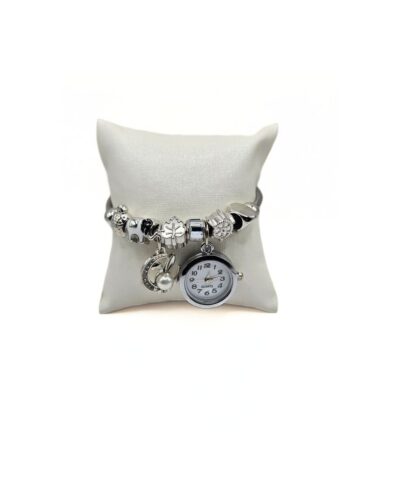Ασημένιο βραχιόλι με ρολόι