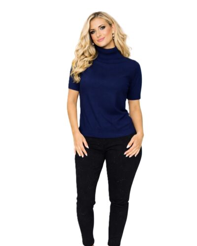 Κοντομάνικο μπλουζάκι ζιβάγκο μπλέ