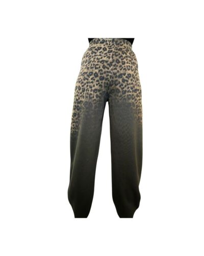 Παντελόνι animal print καφέ πίσω