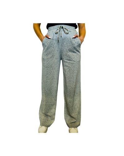 Παντελόνι με στρας ξεθωριασμένο γκρι μπροστά