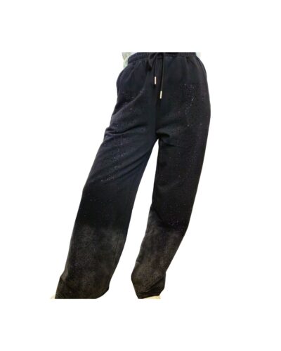 Παντελόνι με στρας ξεθωριασμένο μαύρο