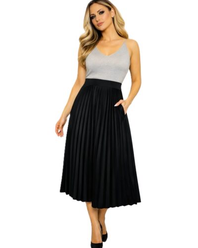 Πλισσέ φούστα μαύρη