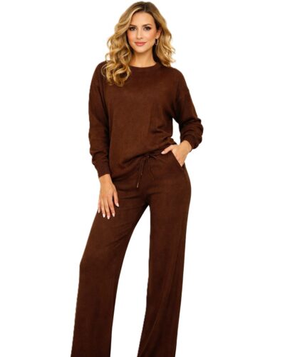 Σετ πλεκτό καφέ