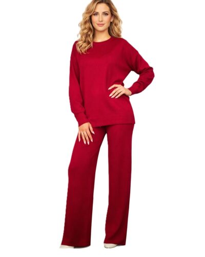 Σετ πλεκτό μπορντό