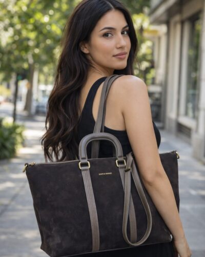 Τσάντα Σουέτ Λαδί