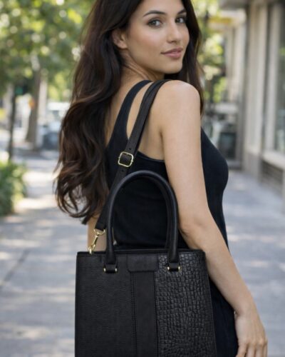 Τσάντα μαύρη χιαστή