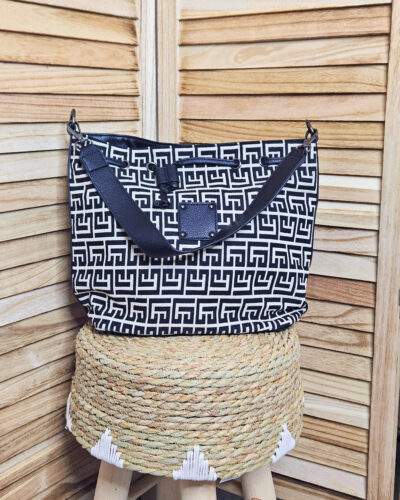 Τσάντα χιαστή με Μοτίβο Μαιάνδρου