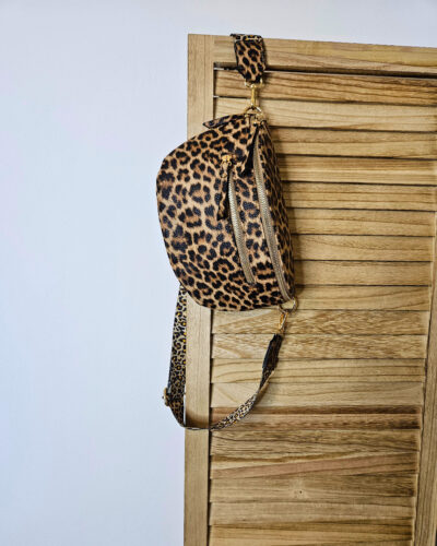 Τσάντα χιαστή μεσης animal prin κρεμασμένο