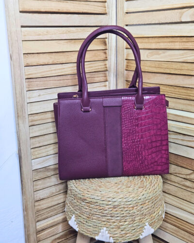 Τσάντα χιαστή μπορντό 2 σε 1