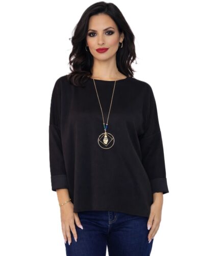 Μπλούζα με κολιέ μαύρο