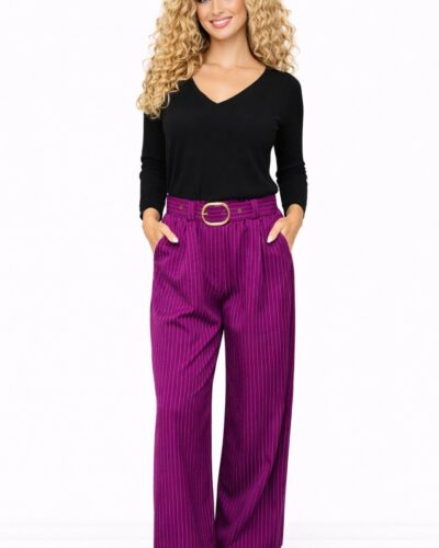 Ριγέ ροζ παντελόνα