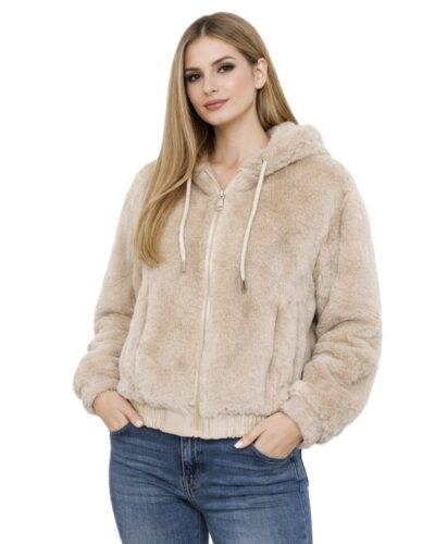 Γούνινο ζακετάκι μπεζ