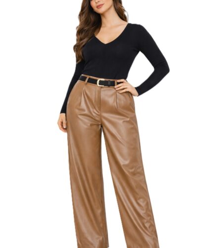 Δερματίνη Παντελόνα με ζώνη