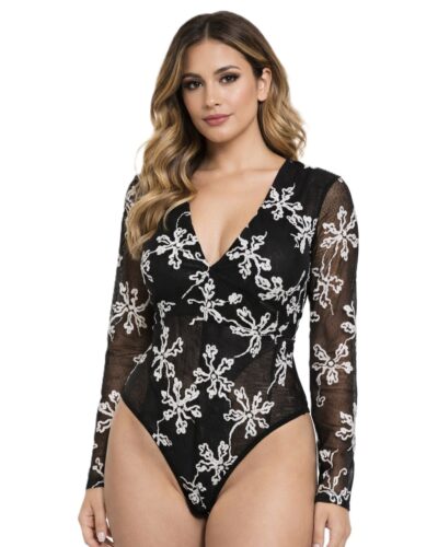 Κορμάκι με διαφάνεια Μαύρο