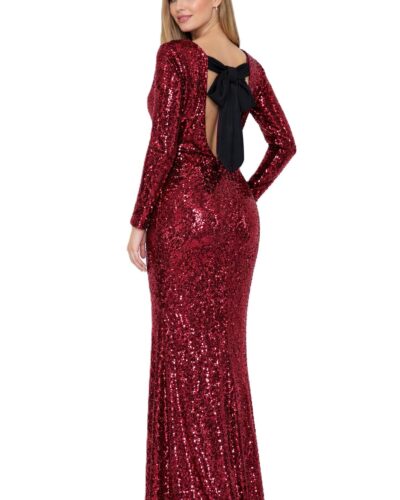 Κόκκινο Φόρεμα Με Παγιέτα Πλάι