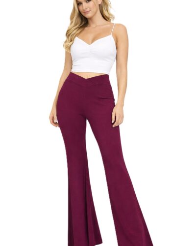 Παντελόνι Καμπάνα Μπορντό Plus Size