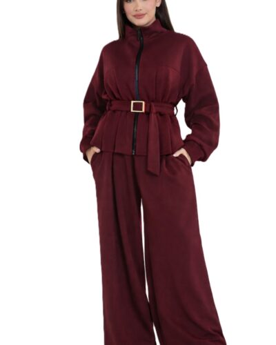 Σετ με πιέτες και ζώνη κ παντελονι με λάστιχο