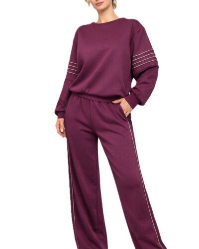 Σετ μπορντό με χρυσοκλωστή