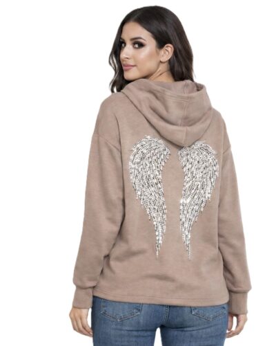 Φούτερ με Φτερά Μπεζ