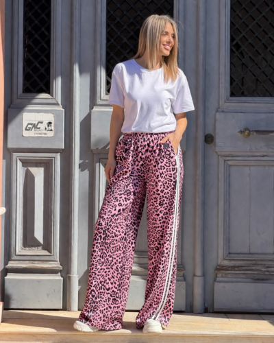 Leopar παντελόνα φούξια