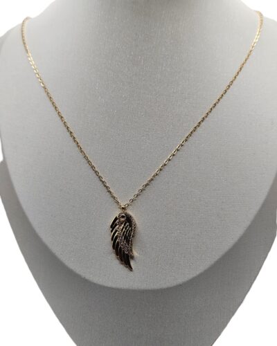Χρυσό κολιέ με φτερό