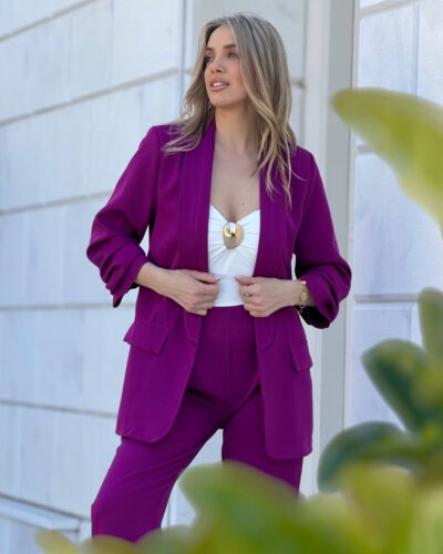 Κορμάκι με μεταλλικό στοιχείο στο στήθος λευκό