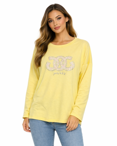 Μακριμάνικη μπλούζα κίτρινι