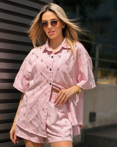 Jean set με trucks Ροζ κοντά