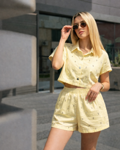 Κίτρινο Jean set