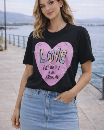 Μαύρη μπλούζα love