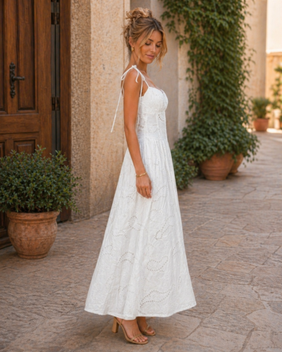 Λευκό Φόρεμα πίσω