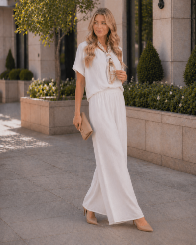 Σετ με Φουλάρι Λευκό