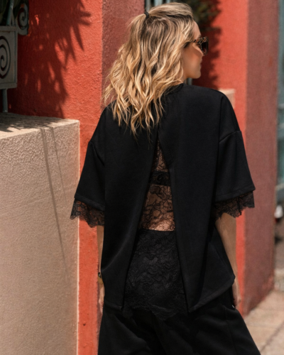 Σετ με διαφάνεια μαύρο πίσω